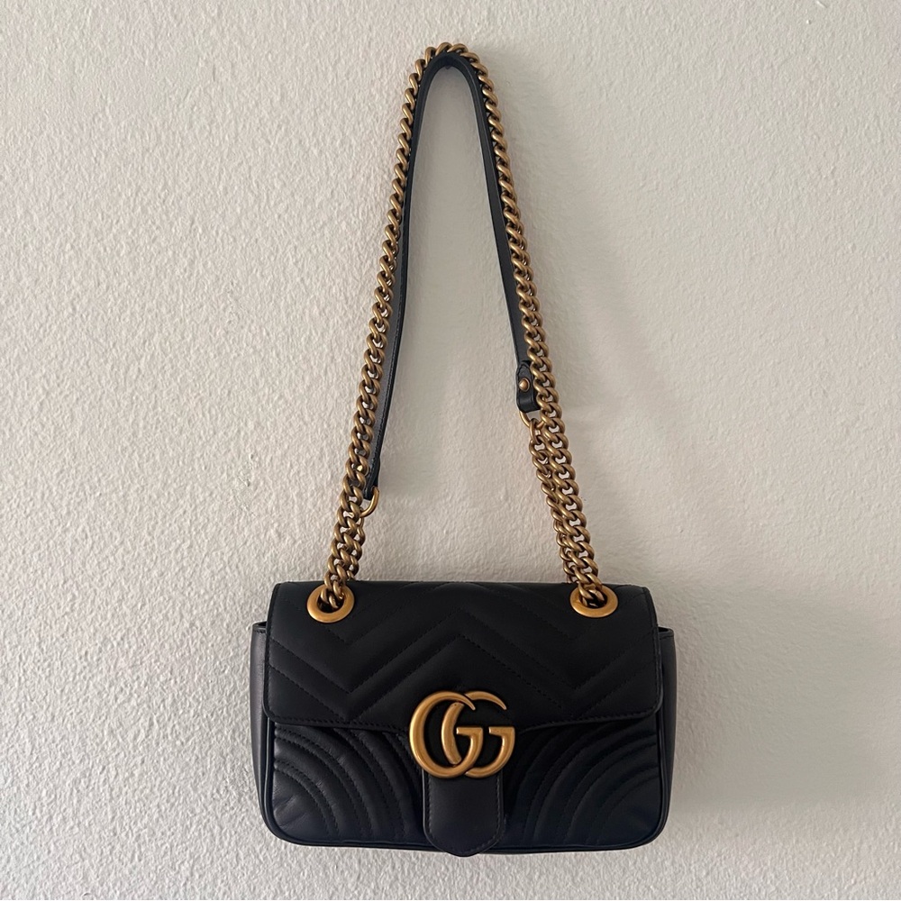 Gucci Marmont Mini Shoulder Bag - 100% Authentic